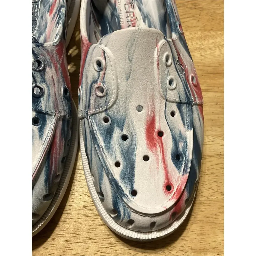 SPERRY AUTHENTIC ORIGINAL FLOAT BOAT SHOE Red White Blue UNISEX Mens‎ Size 6